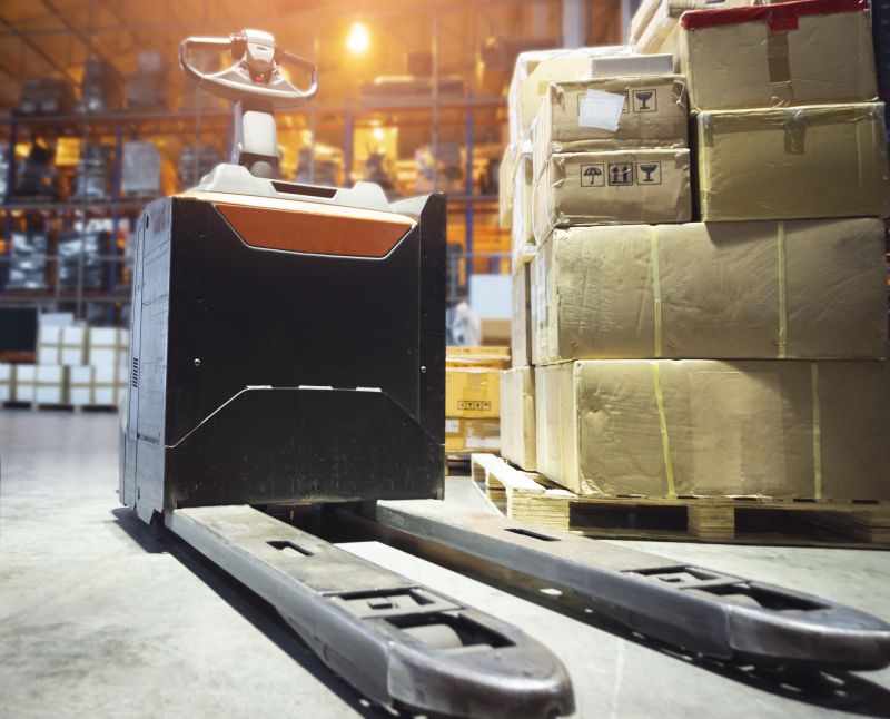 Pallet jacks make moving heavy loads easier.